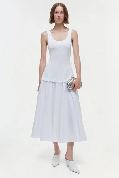Simkhai Jazz Cotton-blend Poplin Midi Dress In White