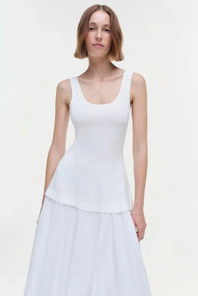 Simkhai Jazz Cotton-blend Poplin Midi Dress In White