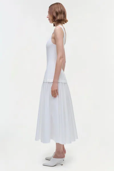 Simkhai Jazz Cotton-blend Poplin Midi Dress In White
