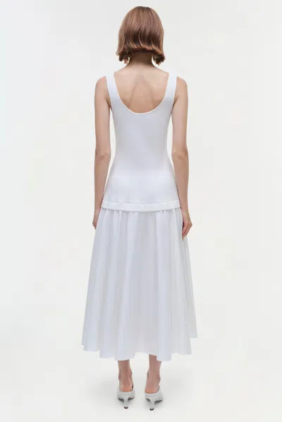 Simkhai Jazz Cotton-blend Poplin Midi Dress In White