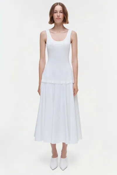 Simkhai Jazz Cotton-blend Poplin Midi Dress In White