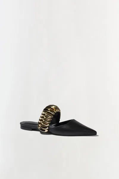 Simkhai Women's Ripple Mule In Black/gold