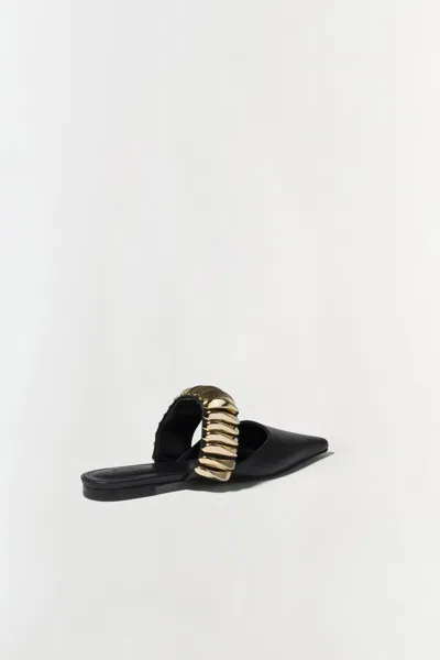 Simkhai Women's Ripple Mule In Black/gold