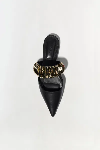 Simkhai Women's Ripple Mule In Black/gold