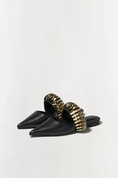 Simkhai Women's Ripple Mule In Black/gold