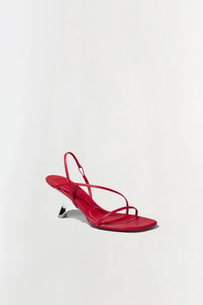 Simkhai Women's Shadow Sandal Heels In Fiery Red