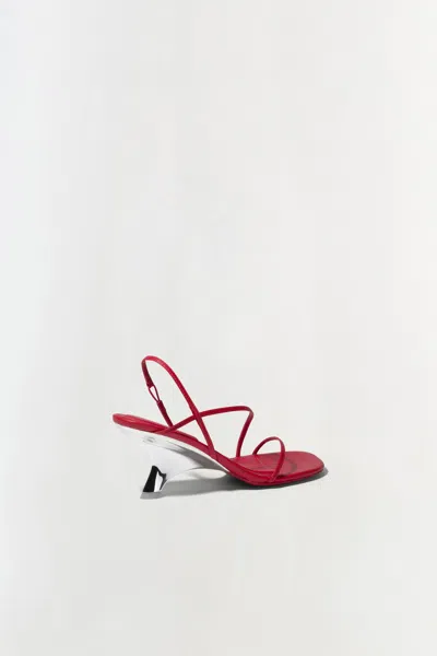 Simkhai Women's Shadow Sandal Heels In Fiery Red
