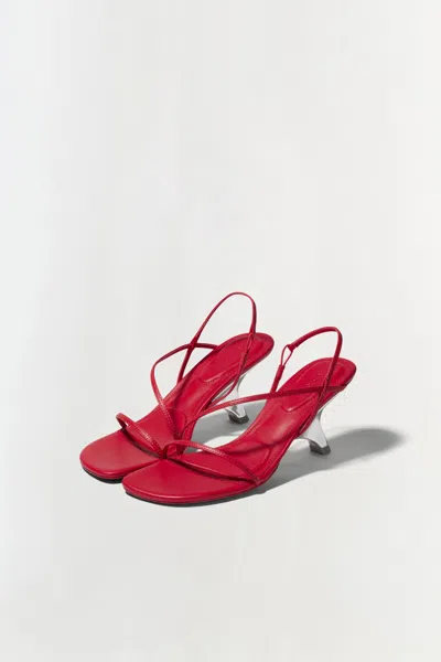 Simkhai Women's Shadow Sandal Heels In Fiery Red