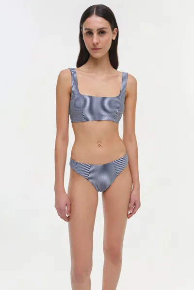 Simkhai Women's Keagan Bikini Bottom In Midnight Stripe In Multi