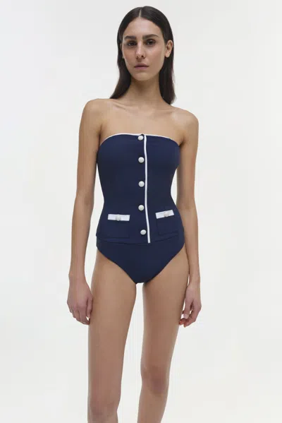 Simkhai Women's Scout One Piece Swimsuit In Midnight