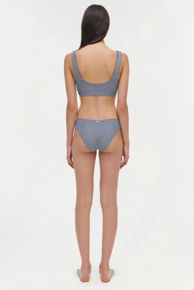 Simkhai Women's Keagan Bikini Bottom In Midnight Stripe In Multi