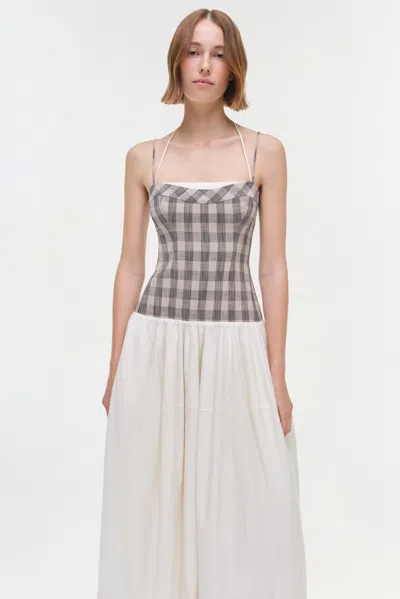 Simkhai Women's Pfeiffer Midi Dress In Midnight Gingham