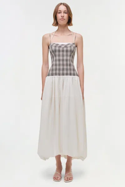 Simkhai Women's Pfeiffer Midi Dress In Midnight Gingham