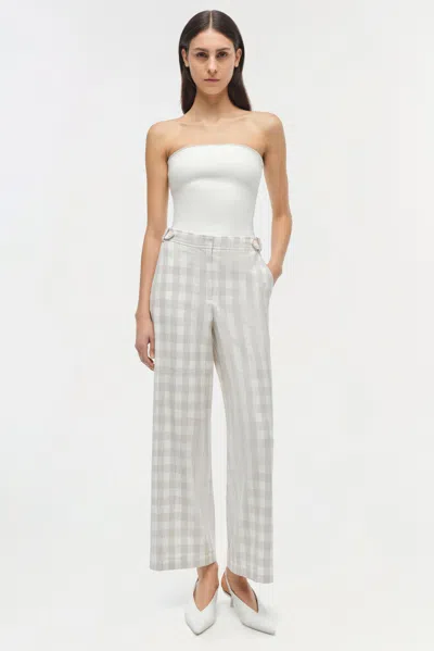 Simkhai Women's Kennedy Cropped Pant In Sand Gingham