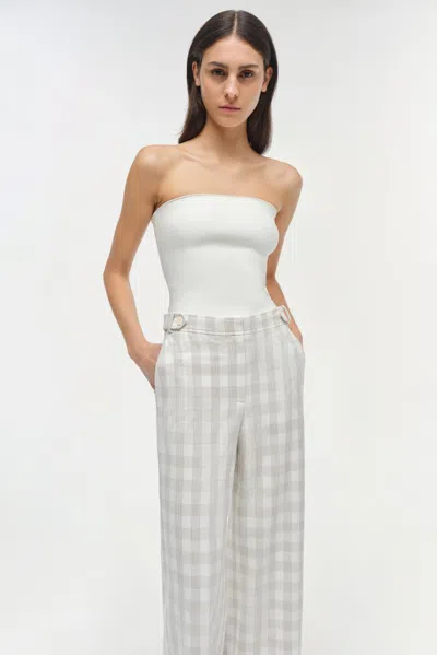 Simkhai Women's Kennedy Cropped Pant In Sand Gingham