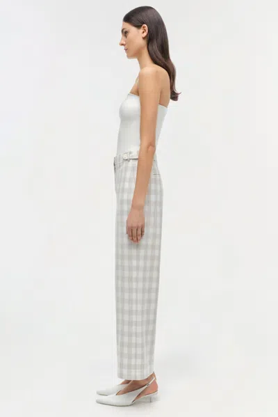 Simkhai Women's Kennedy Cropped Pant In Sand Gingham