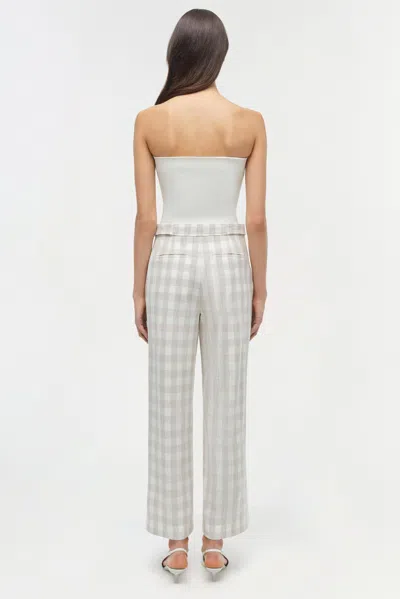 Simkhai Women's Kennedy Cropped Pant In Sand Gingham