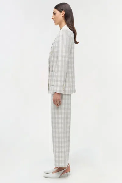 Simkhai Women's Margaux Double Breasted Blazer In Sand Gingham In Multi