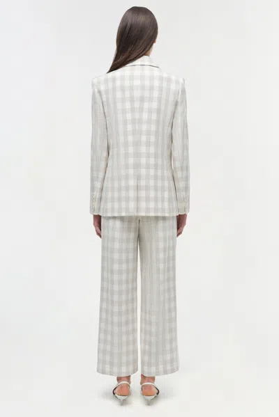 Simkhai Women's Margaux Double Breasted Blazer In Sand Gingham In Multi