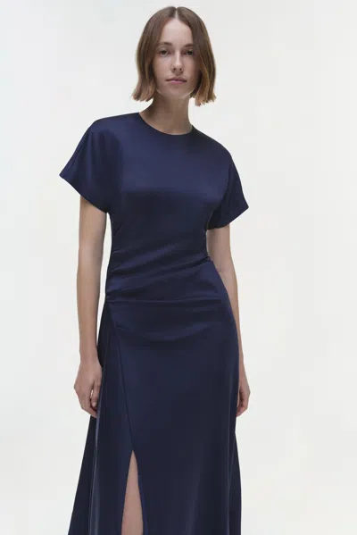 Simkhai Women's Marabella Satin Midi Dress In Midnight