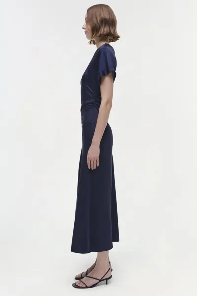 Simkhai Women's Marabella Satin Midi Dress In Midnight