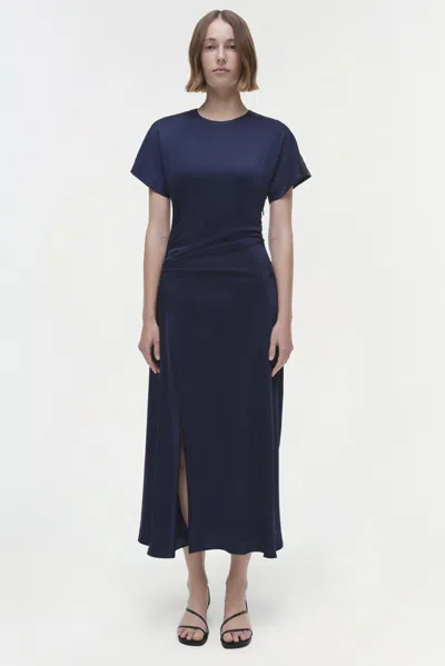 Simkhai Women's Marabella Satin Midi Dress In Midnight
