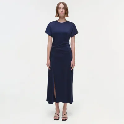 Simkhai Women's Marabella Satin Midi Dress In Midnight