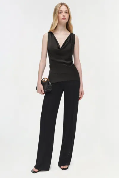 Simkhai Women's Nubia Satin Top In Black