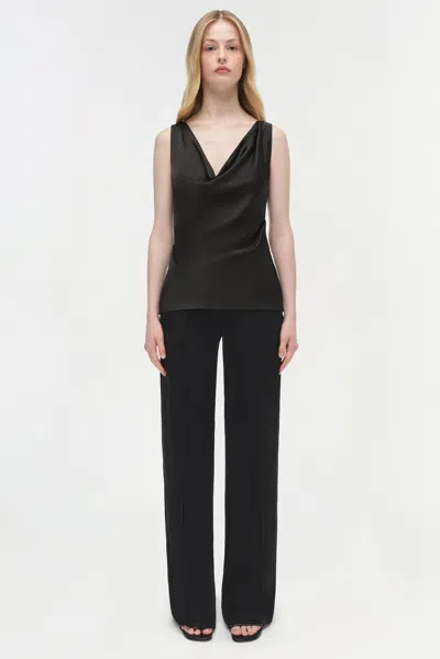 Simkhai Women's Nubia Satin Top In Black