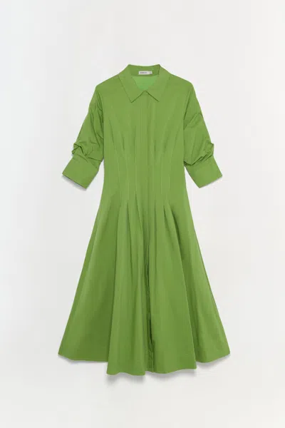 Simkhai Women's Jazz Cotton Midi Dress In Deep Peridot