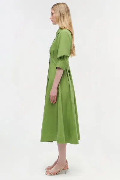 Simkhai Women's Jazz Cotton Midi Dress In Deep Peridot