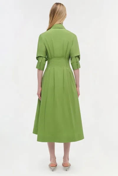 Simkhai Women's Jazz Cotton Midi Dress In Deep Peridot