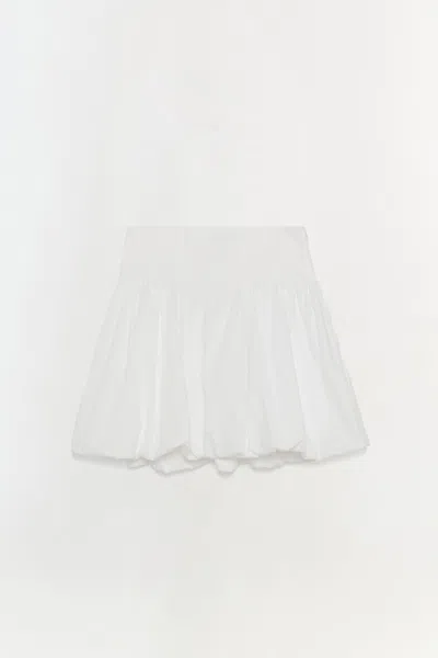 Simkhai Women's Pippa Cotton Mini Skirt In White