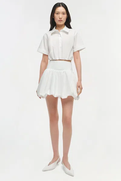 Simkhai Women's Pippa Cotton Mini Skirt In White
