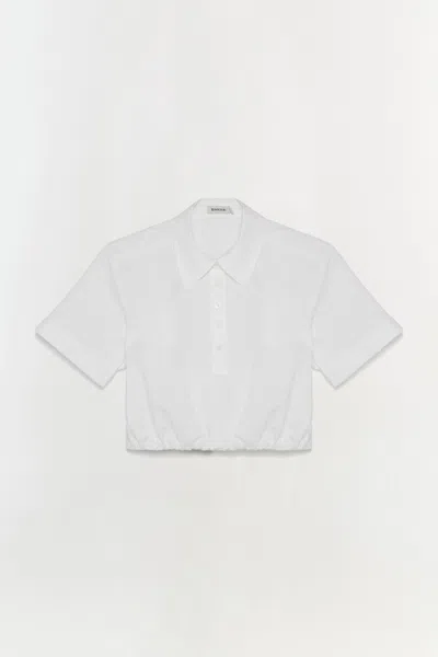 Simkhai Bernie Pleated Short-sleeve Shirt