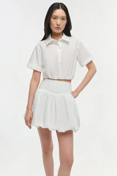 Simkhai Women's Pippa Cotton Mini Skirt In White