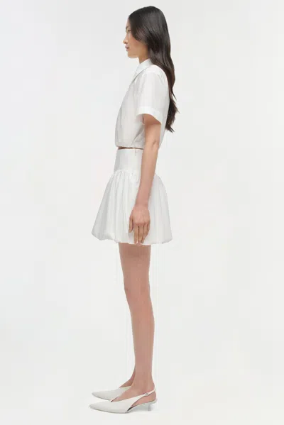 Simkhai Women's Pippa Cotton Mini Skirt In White