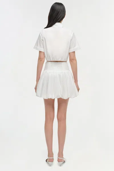 Simkhai Women's Pippa Cotton Mini Skirt In White