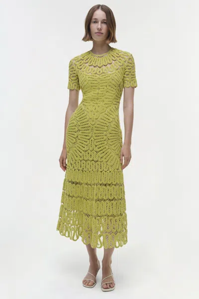 Simkhai Women's Lorelai Embroidered Midi Dress In Yellow Plum Multi
