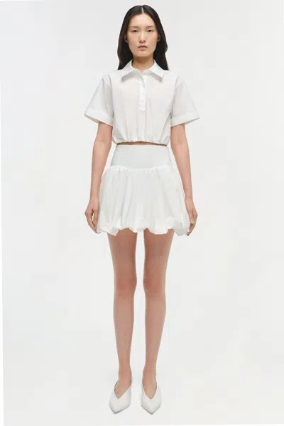 Simkhai Women's Pippa Cotton Mini Skirt In White