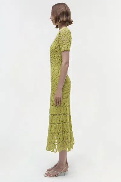 Simkhai Women's Lorelai Embroidered Midi Dress In Yellow Plum Multi