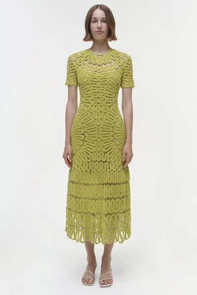 Simkhai Women's Lorelai Embroidered Midi Dress In Yellow Plum Multi