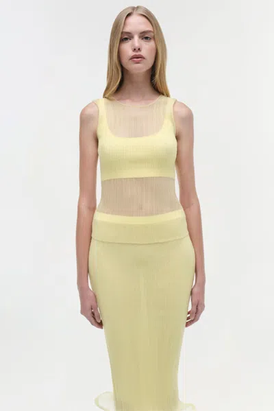 Simkhai Oakley Sheer Tank Top With Bralette