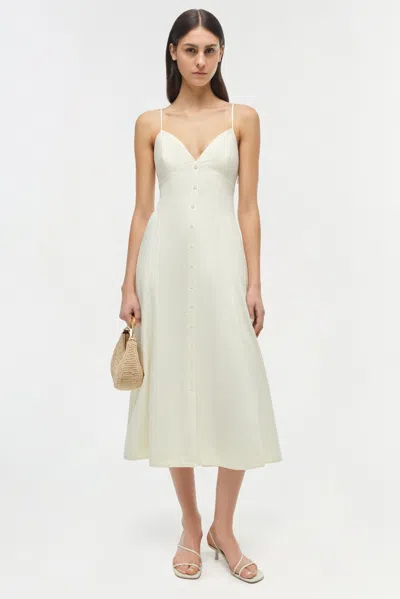 Simkhai Women's Honor Cotton Midi Dress In Buttercream Stripe