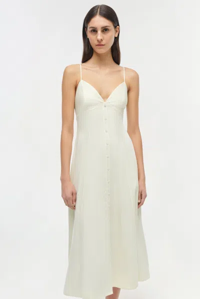 Simkhai Women's Honor Cotton Midi Dress In Buttercream Stripe
