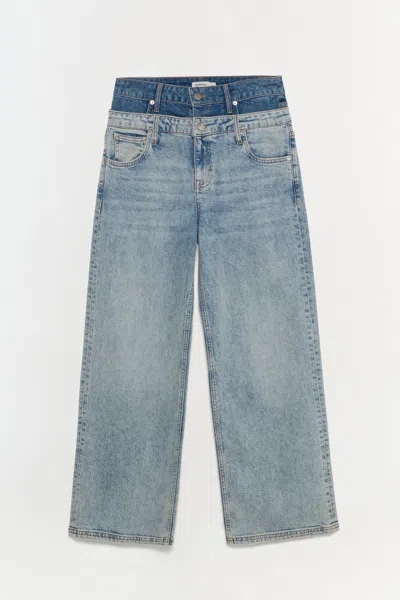 Simkhai Women's Kove Double Waistband Jean In Two Tone Del Mar