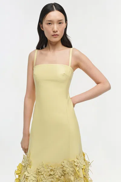Simkhai Women's Loulou Vegan Leather Midi Dress In Buttercream Multi