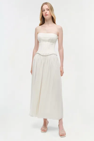 Simkhai Women's Adalys Strapless Jersey Dress In Ivory