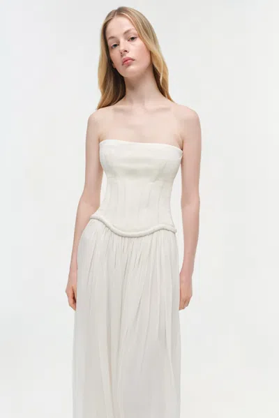 Simkhai Women's Adalys Strapless Jersey Dress In Ivory