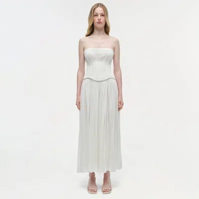 Simkhai Women's Adalys Strapless Jersey Dress In Ivory
